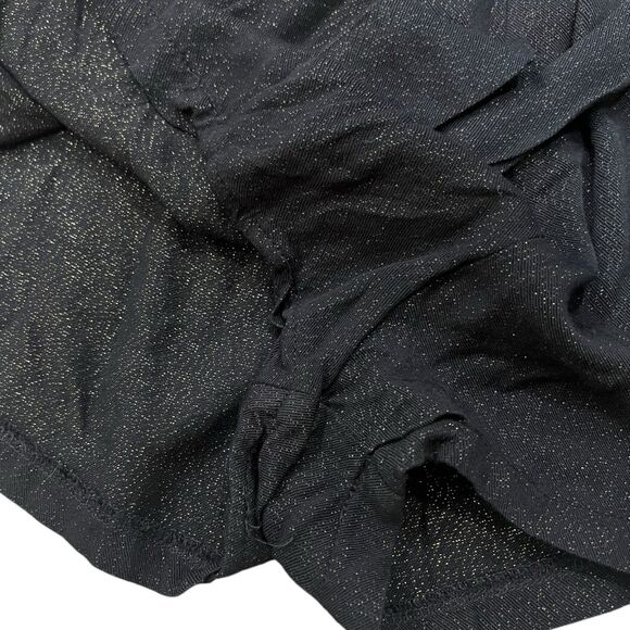 Molly Bracken Black Gold Sparkle Draped Playsuit Romper M - Picture 4 of 6